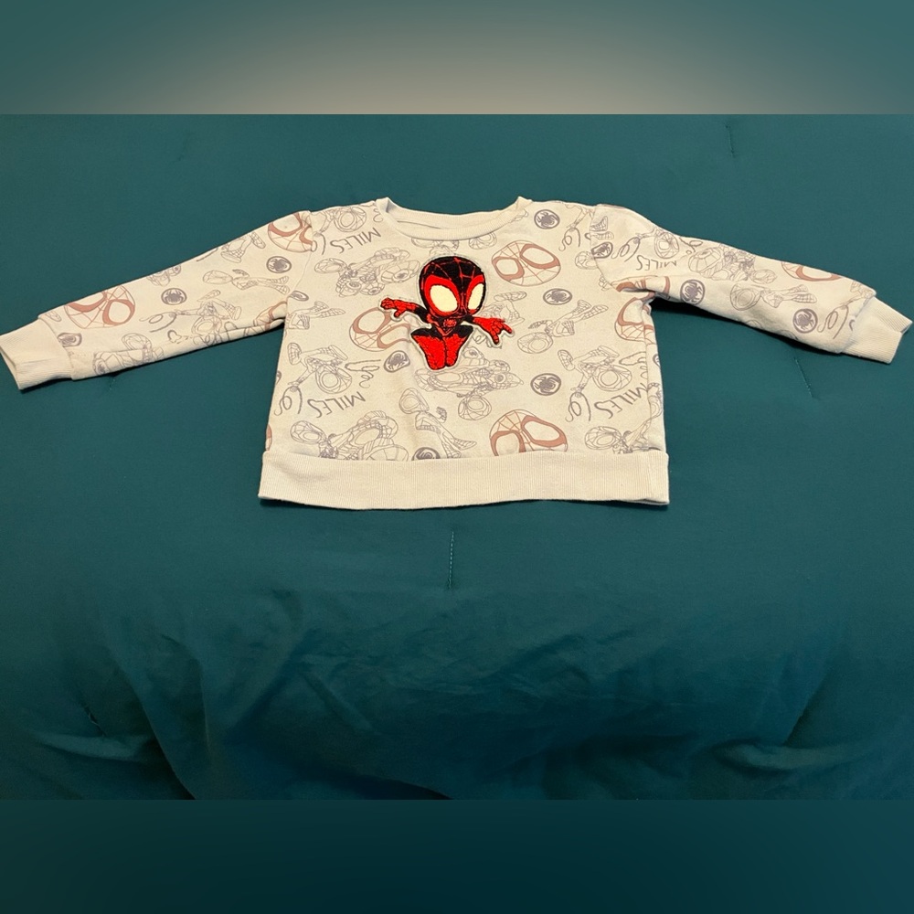 Marvel Kids Spider Graphic Sweatshirt - Cream and Red